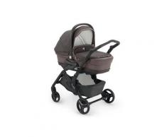Passeggino Trio Telaio Dinamico Up NERO + Kit tessile TOP - CAM - Marrone Melange