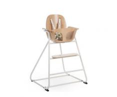 Seggiolone in Legno Naturale - Childhome - Naturale + Bianco
