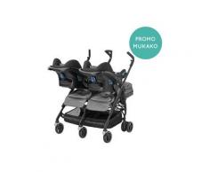 Passeggino Gemellare Dana For2 +0m - Bébé Confort - Concrete Grey + 2 Seggiolini Cabriofix Nero