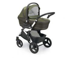 Passeggino Trio Telaio Dinamico Up BIANCO + Kit tessile STONE - CAM - Verde