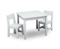 Set Tavolo con 2 Sedie Bianco - Delta Children