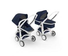 Passeggino Leggero 3 in 1 con Telaio Bianco 100% green - Greentom Upp - Bianco-blu