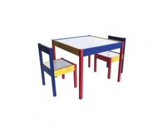 Set tavolino + 2 sedie per bambini Rainbow - Colibrì