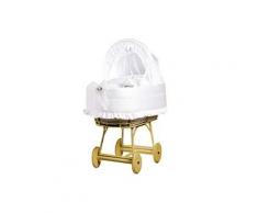 Culla Piumotta con Cappotta - Dili Best - Culla Naturale con Rivestimento Bianco