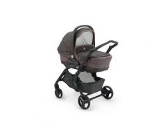 Passeggino Trio Telaio FLUIDO NERO + Kit tessile TOP - CAM - Marrone Melange