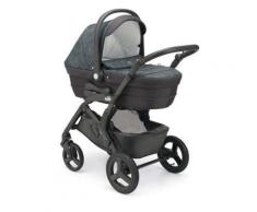 Passeggino Trio DINAMICO UP NERO + Kit tessile SMART - CAM - Grigio scuro
