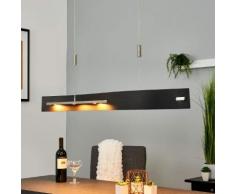 Lampada sospesa in legno a LED Talu, alt. regol.