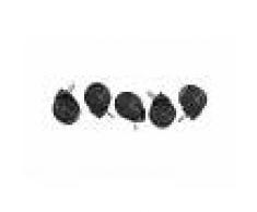 Set 5x Rotelle Sedia Ufficio , nero/nero CLP, nero/nero, altezza seduta