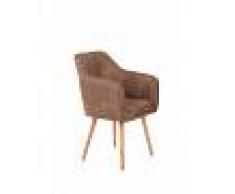 Timwood Experience Sedia pranzo UTRECHT in similpelle vintage, taupe CLP, tortora, altezza seduta