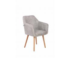 Timwood Experience Sedia pranzo UTRECHT in similpelle vintage, grigio CLP, grigio, altezza seduta