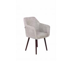 Timwood Experience Sedia pranzo UTRECHT in similpelle vintage, grigio CLP, grigio, altezza seduta