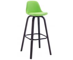 CLP Sgabello Avika similpelle, super imbottito, base cappuccino, verde , verde, altezza seduta