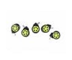 Set 5x Rotelle Sedia Ufficio , nero/verde CLP, nero/verde, altezza seduta