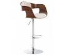 Kingston Sgabello cucina KINGSTON in tessuto, noce/crema CLP, noce/crema, altezza seduta