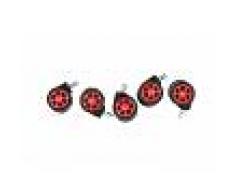 Set 5x Rotelle Sedia Ufficio , nero/rosso CLP, nero/rosso, altezza seduta