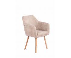 Timwood Experience Sedia pranzo UTRECHT in similpelle vintage, panna CLP, panna, altezza seduta
