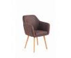 Timwood Experience Sedia pranzo UTRECHT in similpelle vintage, marrone scuro CLP, marrone scuro, altezza seduta