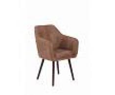 Timwood Experience Sedia pranzo UTRECHT in similpelle vintage, taupe CLP, tortora, altezza seduta