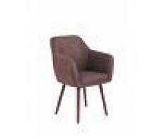 Timwood Experience Sedia pranzo UTRECHT in similpelle vintage, marrone scuro CLP, marrone scuro, altezza seduta