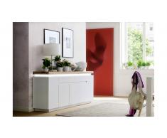 JUSTyou Beatrice V Credenza Bianco opaco | Quercia