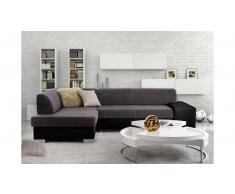 JUSTyou Mepol Divano angolare Grigio Nero