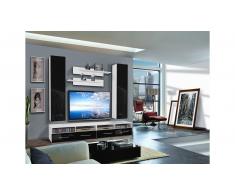 JUSTyou CLIVO D II Parete attrezzata Bianco Nero