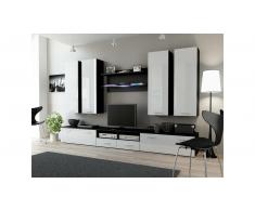 JUSTyou Set Dream III Parete attrezzata Nero Bianco