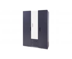 JUSTyou LIGO Armadio ad ante Grafite Bianco