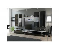 JUSTyou Set Dream II Parete attrezzata Bianco Nero