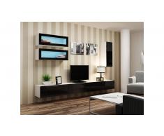 JUSTyou Set Vago XI Parete attrezzata Bianco Nero