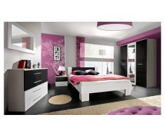 JUSTyou VICKA II 140 Camera da letto Bianco Nero