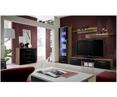 JUSTyou GULINO B Soggiorno completo cm Prugna Nero