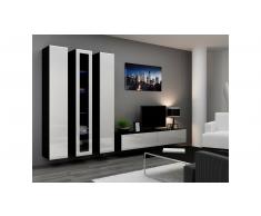 JUSTyou Set Vago II B Parete attrezzata Nero Bianco