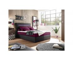JUSTyou Concord Letto Vi-Spring 140x200 cm Nero Rosa