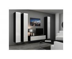 JUSTyou Set Vago XIV Parete attrezzata Nero Bianco