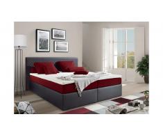 JUSTyou Frankfort Letto Vi-Spring 140x200 Nero Rosso