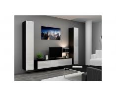 JUSTyou Set Vago IV B Parete attrezzata Nero Bianco