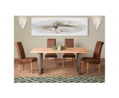 JUSTyou Heimdall Set tavolo Faggio Marrone Acciaio