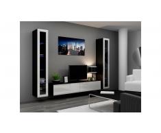 JUSTyou Set Vago V Parete attrezzata Nero Bianco