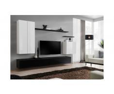 JUSTyou SWOTCH II Parete attrezzata Bianco Nero