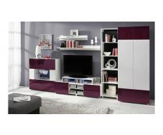 JUSTyou Gordia Parete attrezzata Bianco Viola