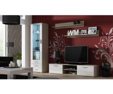 JUSTyou Soho I Parete attrezzata Guercia Bianco