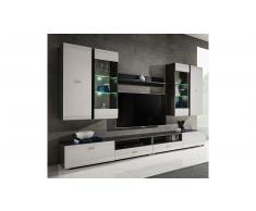 JUSTyou Mosel Parete attrezzata Grafite Bianco