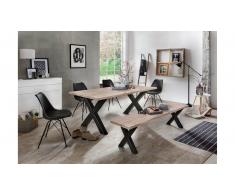 JUSTyou Omel Tavolo da pranzo Quercia 100x220 Nero