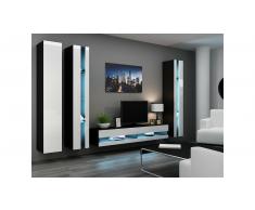 JUSTyou Set Vago N VI Parete attrezzata Nero Bianco