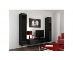 JUSTyou Set Vago IX Parete attrezzata Nero