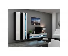 JUSTyou Set Vago N V Parete attrezzata Nero Bianco