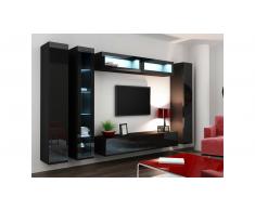 JUSTyou Set Vago VI Parete attrezzata Nero