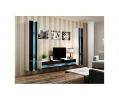 JUSTyou Set Vago N III Parete attrezzata Bianco Nero