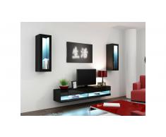 JUSTyou Set Vago N XI Parete attrezzata Nero